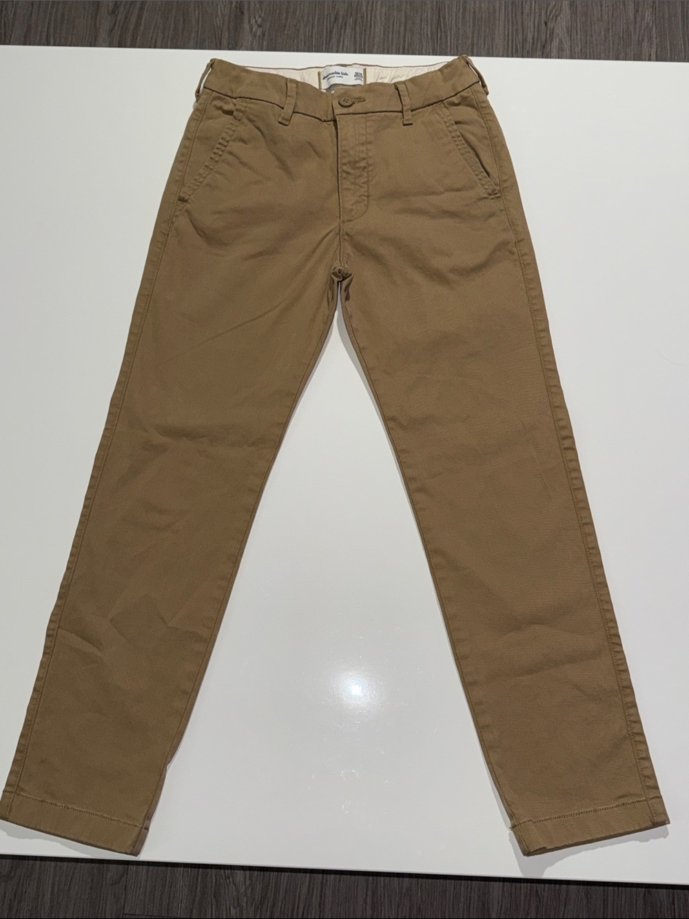 abercrombie kids Tan Chino Pants - Straight Fit chino Size 13|14 Regular